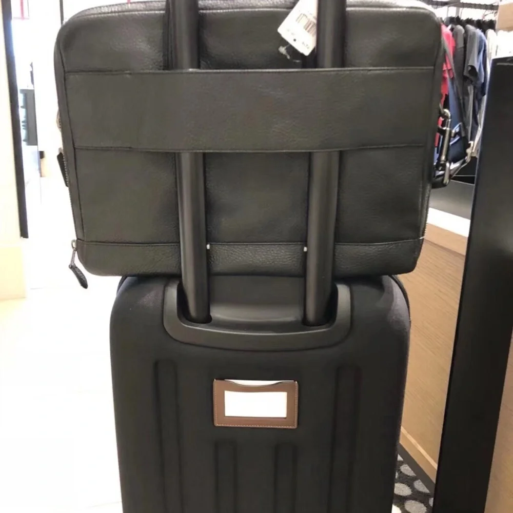 NWT Coach Hamilton Leather Briefcase Men's Business Bag Genuine Black F27617